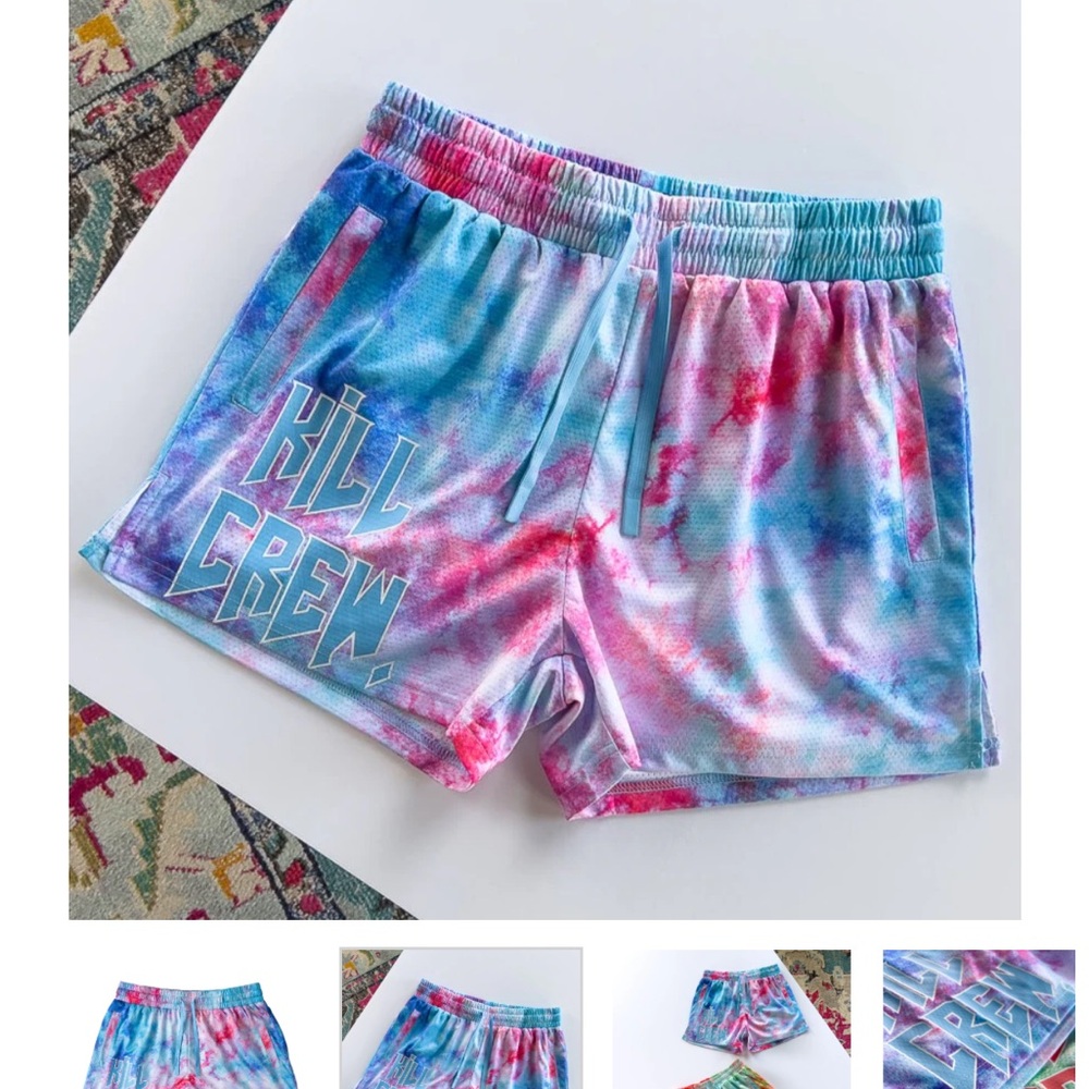 Kill Crew Muay Thai Tie Dye Shorts - Cotton Candy